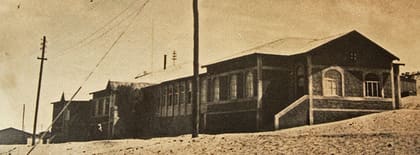 Historische Aufnahme des Krankenhaus-Anbaus